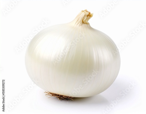 Wallpaper Mural The Allure of a White Onion: A close-up capture of a singular, pristine white onion against a bright backdrop. Torontodigital.ca