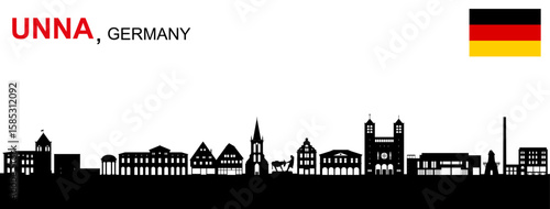Unna Silhouette, NRW Dutschland " NO AI "