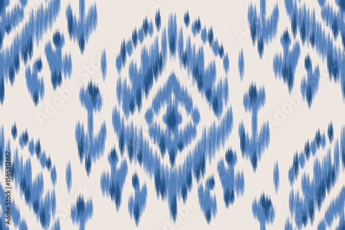 Seamless geometric and doodles line, traditional ikat pattern with earthy tones in geometric and tribal-inspired design. Ideal for textiles, wallpapers, and ethnic-themed projects.