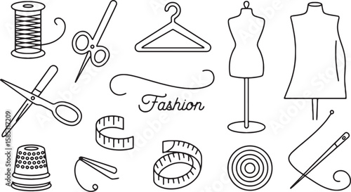 Sewing tools and fashion elements thread spool