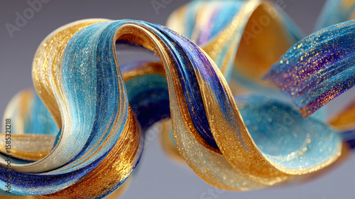 Wallpaper Mural Transparent Glass Sculpture with Distorted Shapes and Colorful Light Reflections Torontodigital.ca