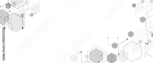 Geometric abstract background with simple hexagonal elements. Abstract Digital background. Business growth transformation to digital