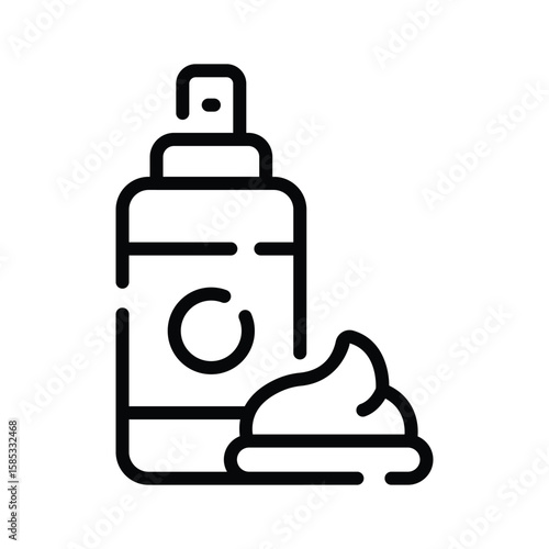 Trendy outline icon of shaving foam dispenser