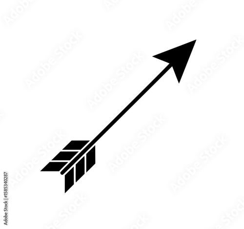 Minimalist arrow silhouette icon