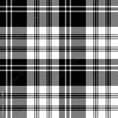 beautiful plaid tartan black white pattern. It is a seamless repeat plaid vector. Design for decorative,wallpaper,shirts,clothing,dresses,tablecloths,blankets,wrapping,textile,Batik,fabric,texture
