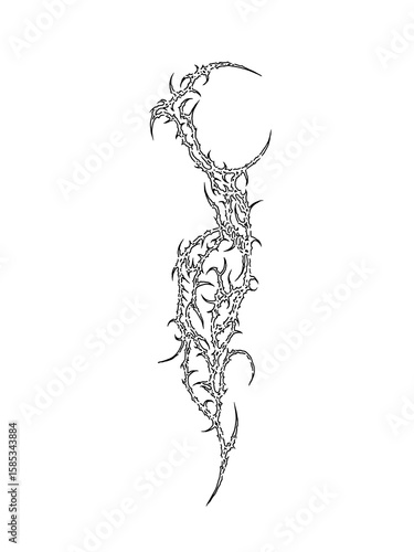 cybersigilism tattoo design for body