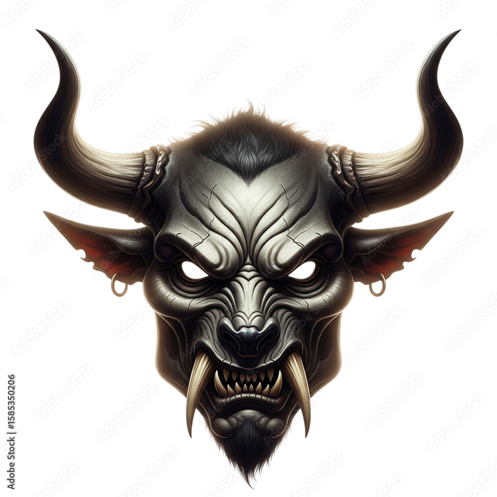 Naklejka premium bull skull isolated on white