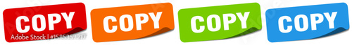 copy sticker. copy sticker set on white background