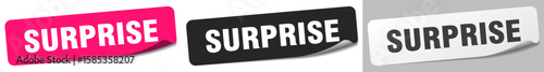 surprise sticker. surprise sticker set on white background