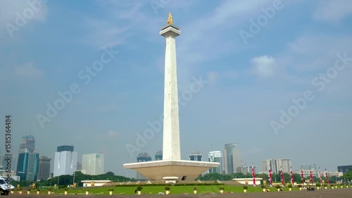 National Monument (Monas) is iconic landmark in the center of Jakarta, symbolizing Indonesia's struggle for independence