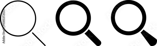 search icon set. magnifying glass loupe sign. Loupe logo. magnifier icon. Zoom and enlarge sign. Searching success icon. find information
