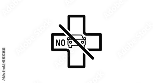 No vehicle access allowed beyond this point for medical services.