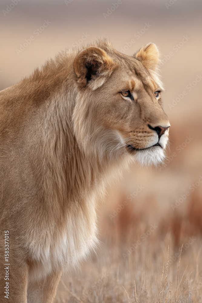 Obraz premium create stunning portrait of one of top rare wild animals set against minimalistic background that enhances its