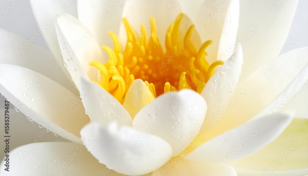 Fototapeta premium A stunning close-up of a white lotus flower,