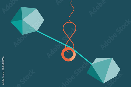 A Looped String Vibrating in Negative Gravity