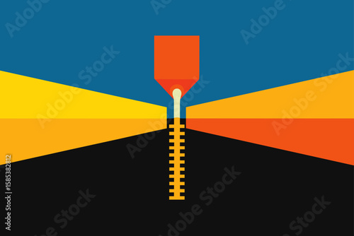 A Zipper Running Down the Horizon Unfastening Light from Dark