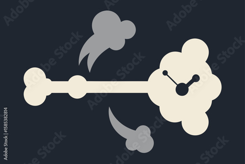 Abstract Bone Clock Ticking Backward Through Eras