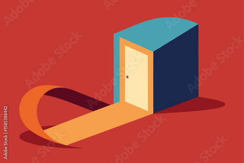 Collapsing Doorframe That Opens into a Flat Space