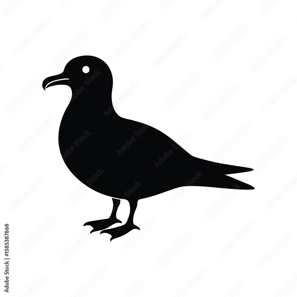 Fototapeta premium A petrel bird silhouette vector illustration.