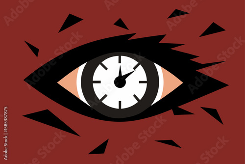 Eyelid Made of Broken Clocks Blinking Once a Century