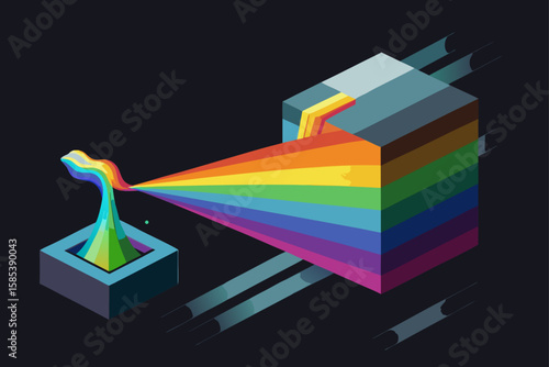 Fluid Rainbow Mist Evaporating into a Minimal Prism