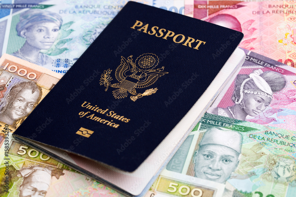 American Passport on Guinean Franc American Passport on Guinean Franc