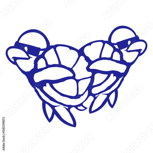 2 water turtle dabbing dab dance pose sunglasses Team Friends