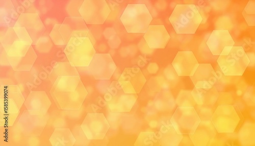 Abstract Background With Hexagon Bokeh And Warm Colors
