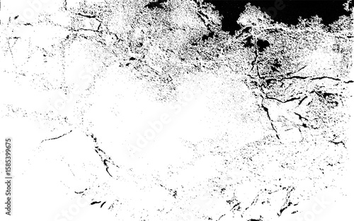 Grunge surface texture with noise, dirt, and grit. Abstract background of an uneven, rough surface with random spots. Vector illustration. Overlay overlays.