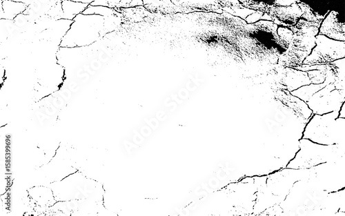 Black grainy texture isolated on white background. Dust overlay. Dark noise granules. Dust grunge wall. Vector