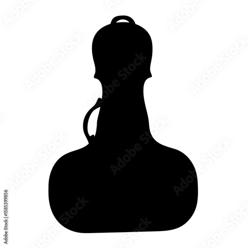 Black Silhouette of a Cello Case, Musical Instrument Storage and Protection