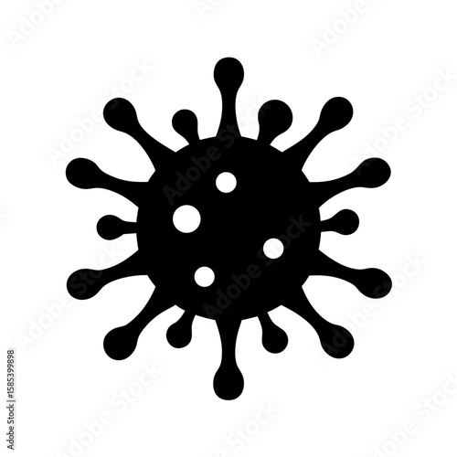 Silhouette image depicting a pathogen, germ, virus, or a generalized disease agent