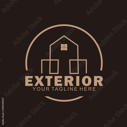 brown exterior house logo