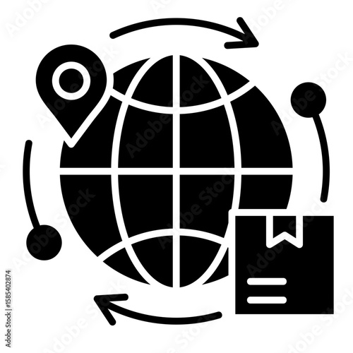 Worldwide Shipping  Icon Element For Design
