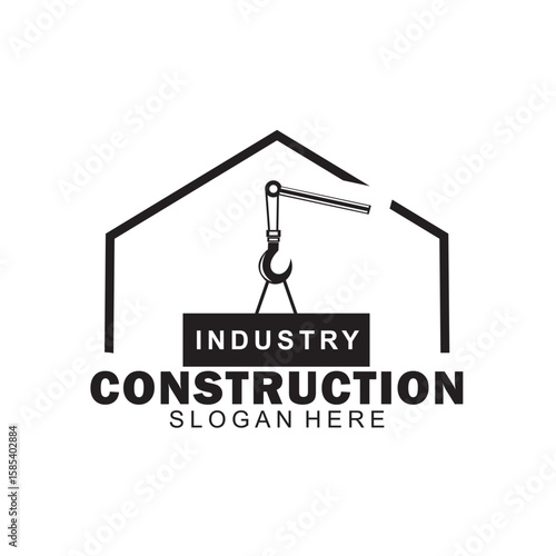 black towing house construction logo