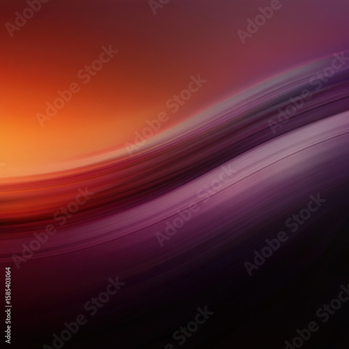 Wallpaper Mural Abstract curving wave lines with orange, purple, and black gradient. Modern background motion blur texture for graphic design. Torontodigital.ca