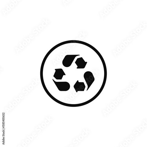 Recyclable Symbol Sign Icon Vector