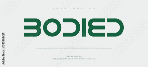  Creative modern technology alphabet fonts. Abstract typography urban sport, techno , fashion, digital, future creative logo font. vector illustration
