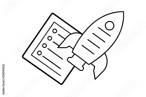 Productivity Boost Rocket And Checklist