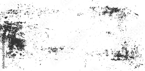 Grungy textured background with scattered dark splatters and marks grunge black