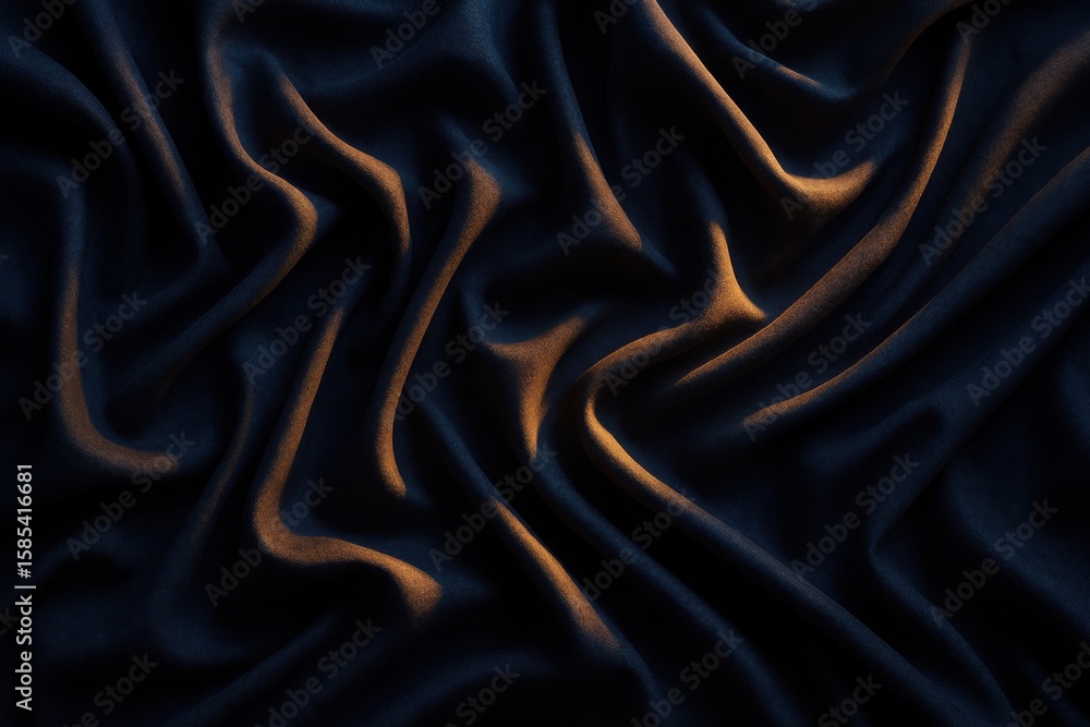 Fototapeta premium Abstract Fabric Folds – Dramatic Lighting on Textile Drapery