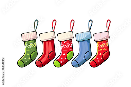Colorful Christmas stocking