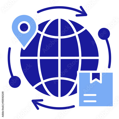 Worldwide Shipping  Icon Element For Design
