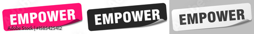 empower sticker. empower sticker set on white background