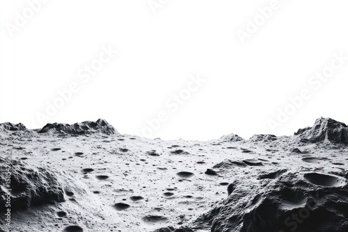 Moon surface ground exploration landscape.
