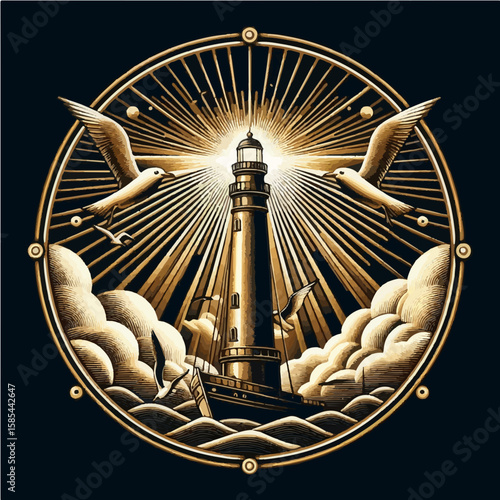 lighthouse in the night