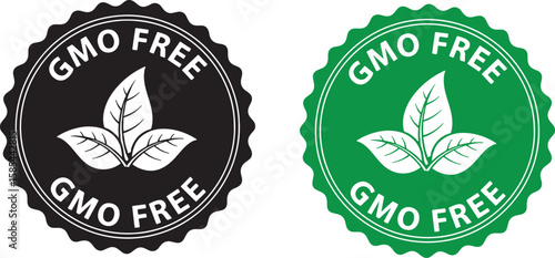 Gmo Free Leaf Seal organic natural, gmo free, organic, natural, healthy, food, product, certification, label, seal, stamp, green, black, white, leaf, plant, agriculture, biotechnology, non gmo, ingred