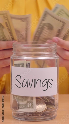 Vertical Video of Saving Money for Savings