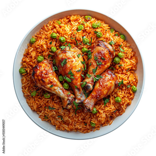 jollof rice and chicken wings
