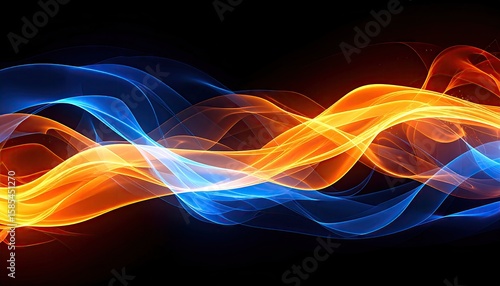 Abstract fire and ice